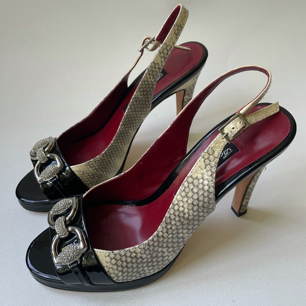 Beverly Feldman Sandals Snake Prints